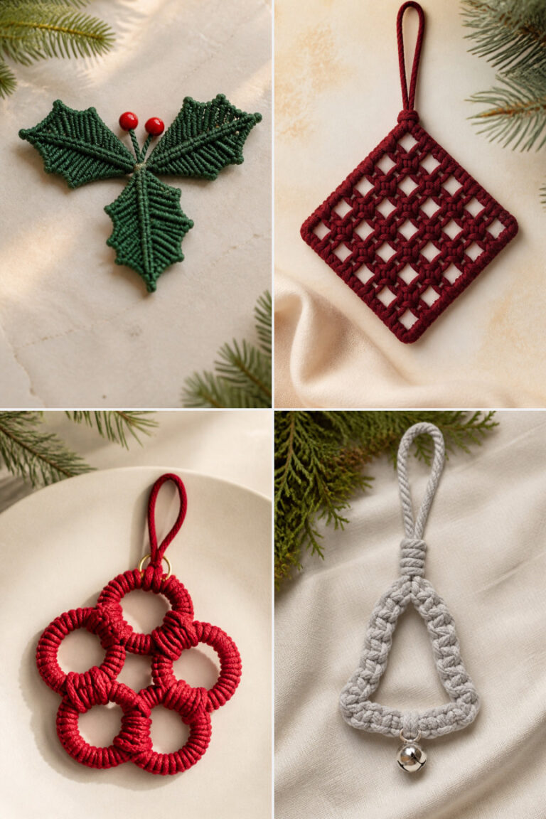 15 Easy Macrame Christmas Ornament Ideas for Beginners