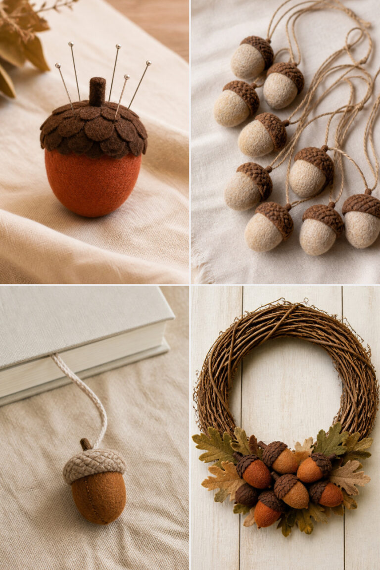 15 Felt Acorn Crafts to Make with Love and Simple Supplies