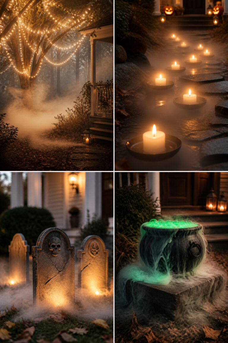 15 Foggy Halloween Yard Decoration Ideas for a Cinematic Porch