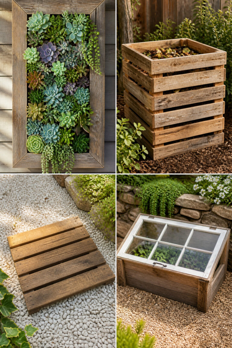15 Pallet Wood Garden Craft Ideas for a Rustic Farmhouse Look