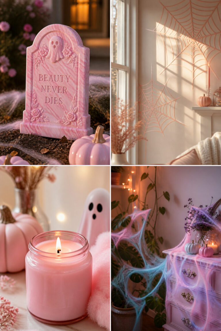 15 Pink-o-Ween Pastel Halloween Decor Ideas for a Softer Spooky Look