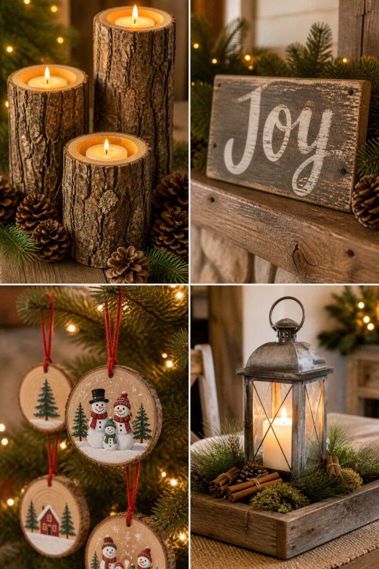 15 Rustic Wood Christmas Decor Ideas for a Warm Holiday Home