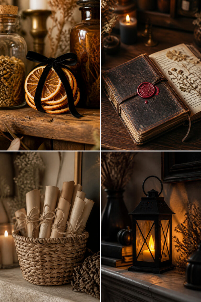15 Witchcore Apothecary Halloween Decor Ideas for Your Mantel