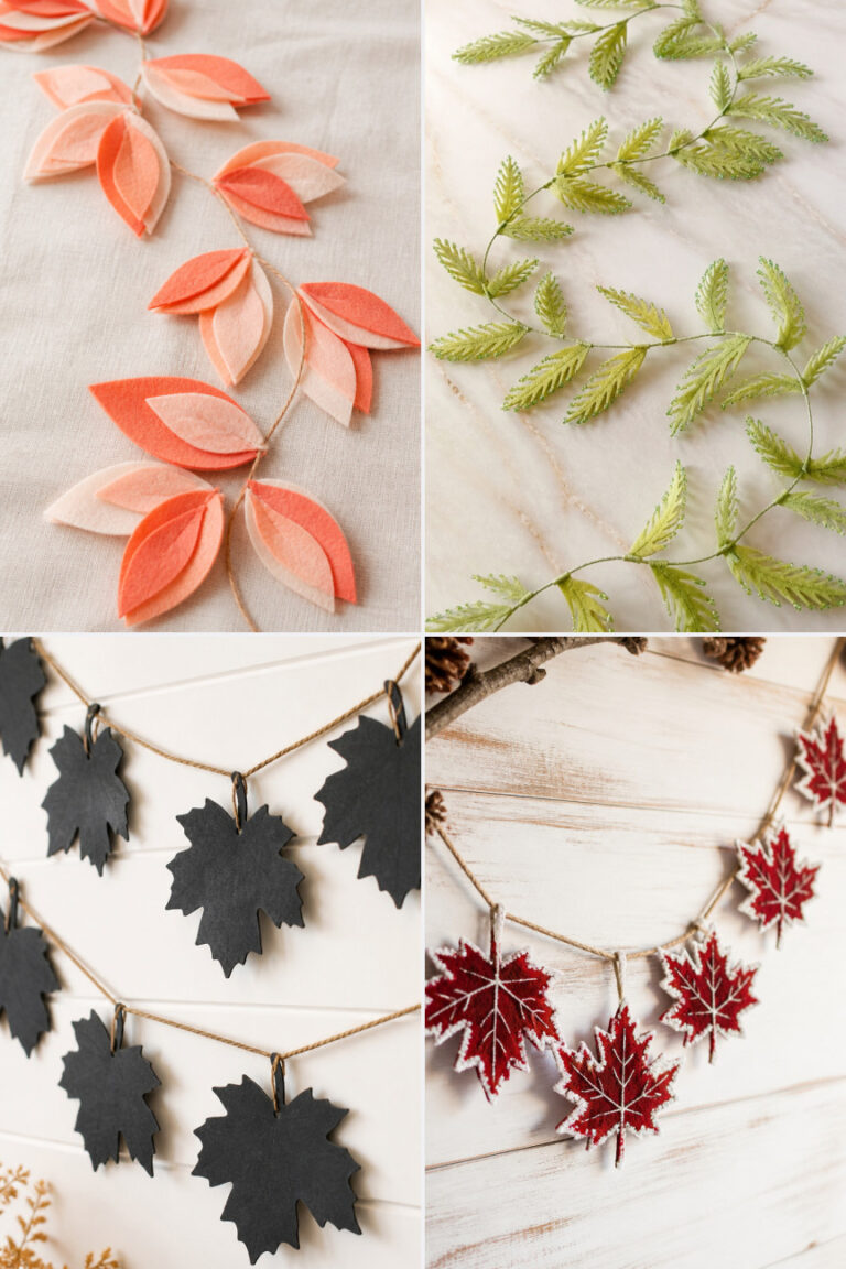 18 Felt Leaf Garland Ideas