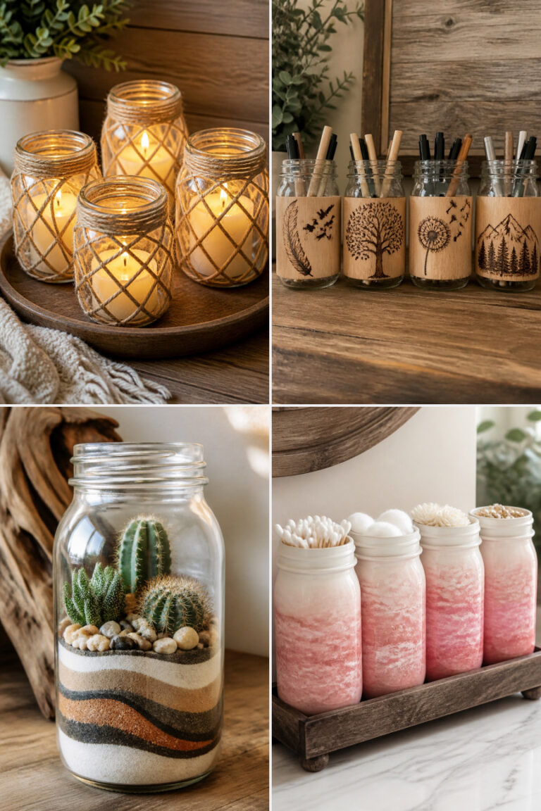 18 Rustic Mason Jar Decor Ideas