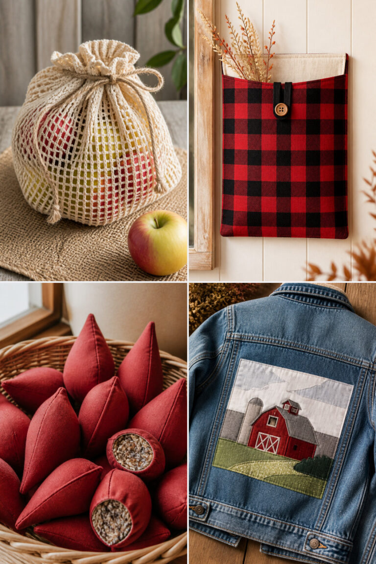 18 Scrap Fabric Fall Crafts