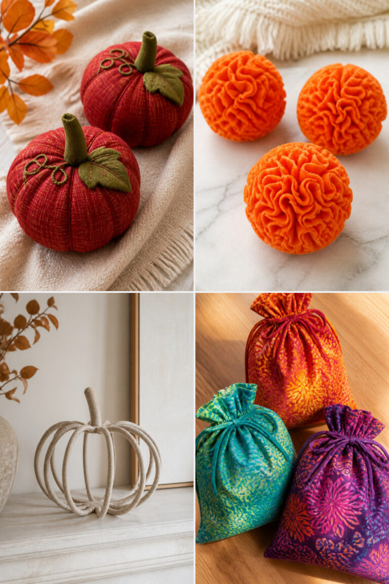20 Fabric Pumpkin Ideas