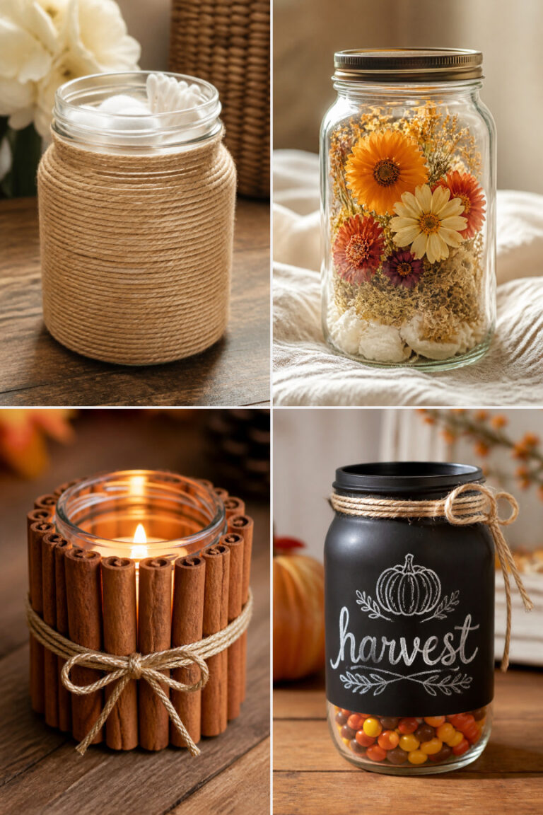 20 Fall Mason Jar Craft Ideas