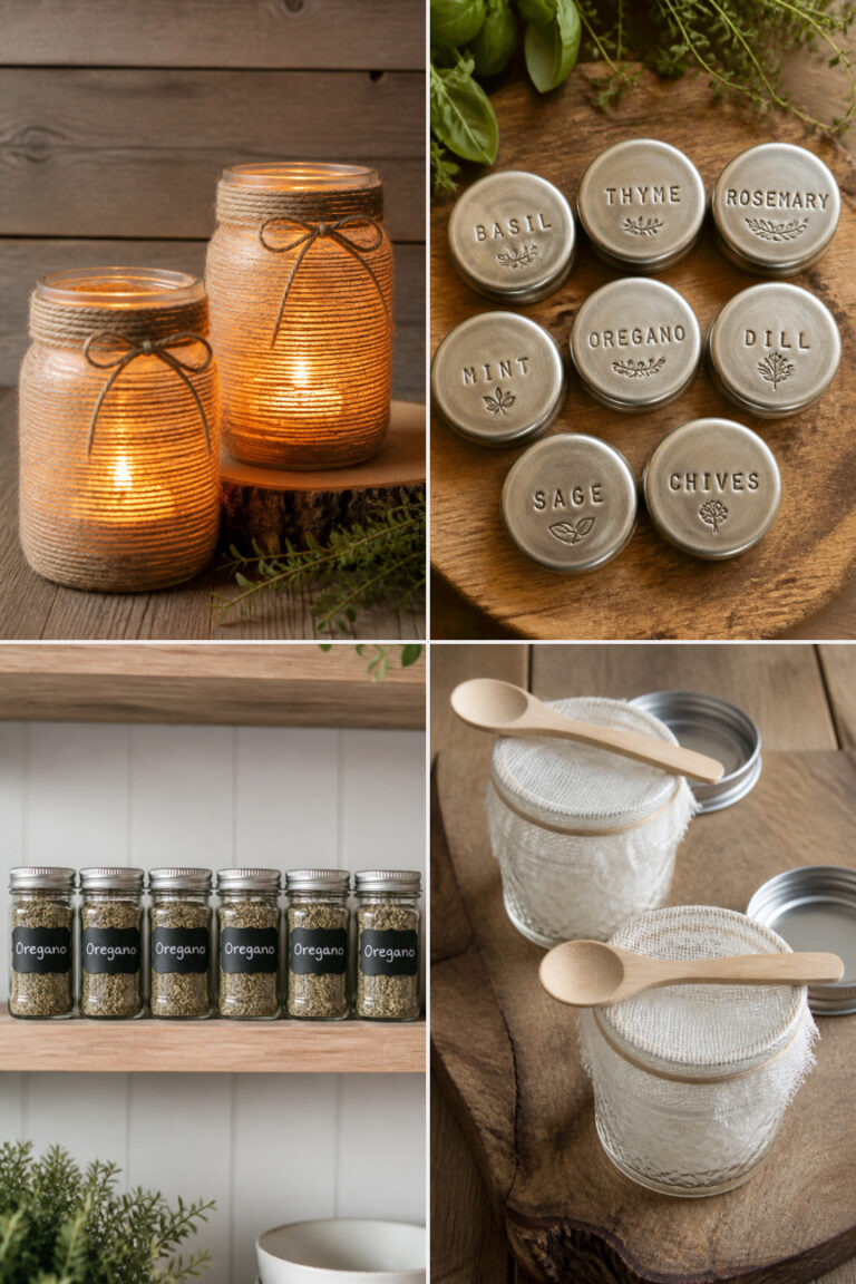 20 Farmhouse Mason Jar Crafts