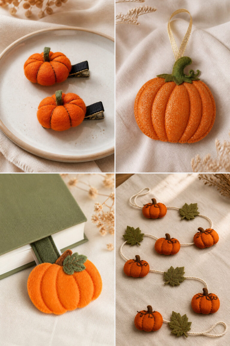 20 Felt Pumpkin Crafts to Stitch and Share with Joy