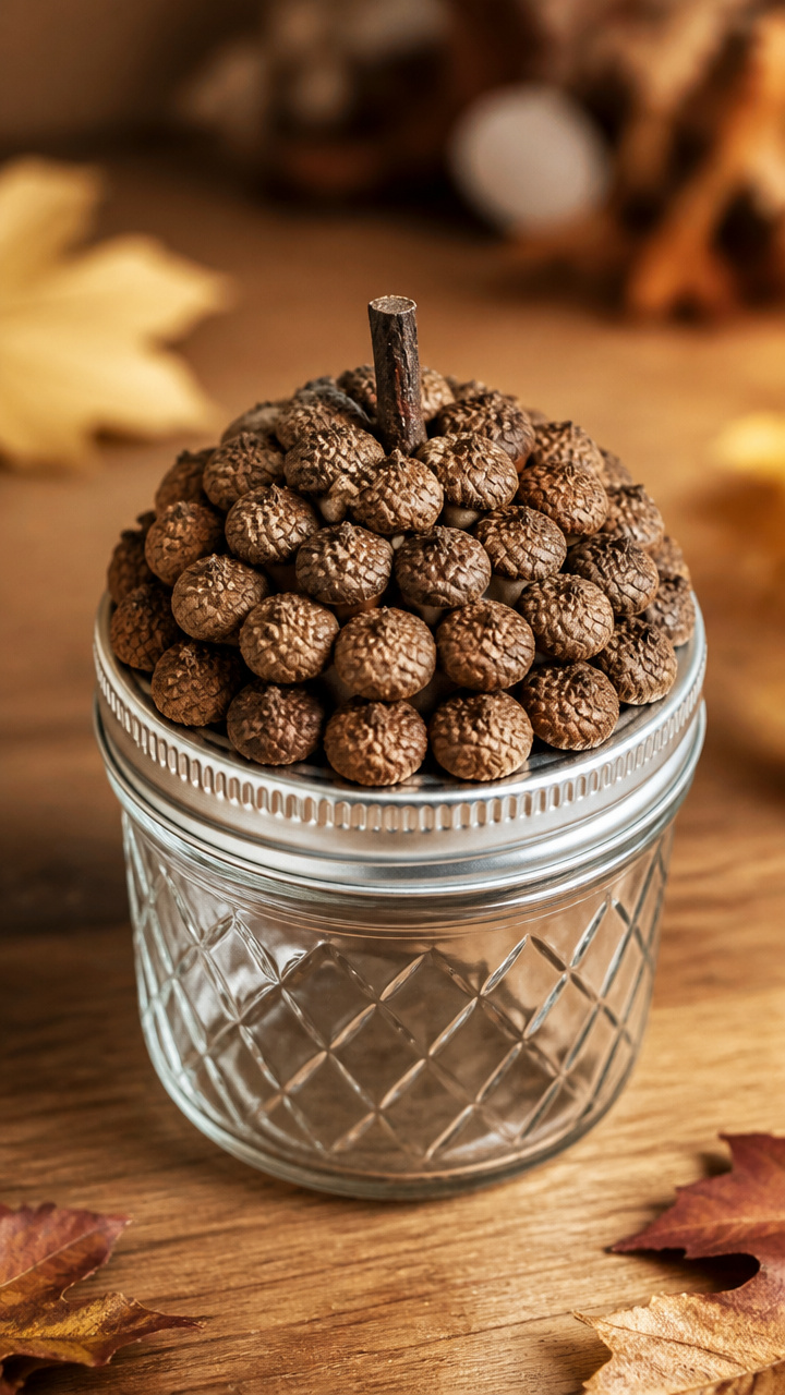 Acorn Cap Lidded Jar