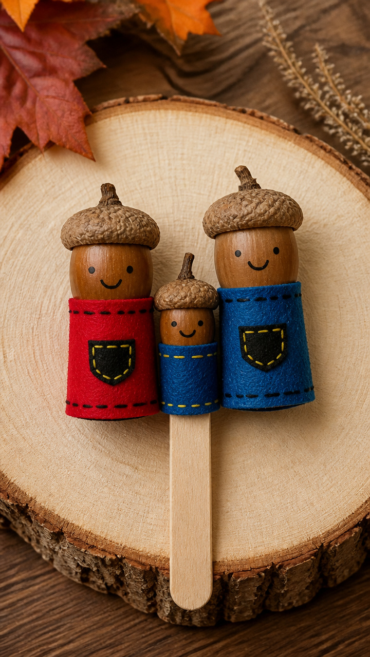 Acorn Family Puppets