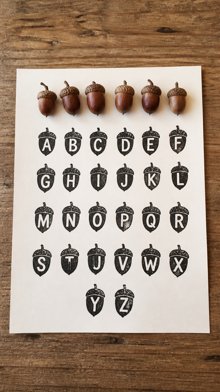 Acorn Stamp Alphabet