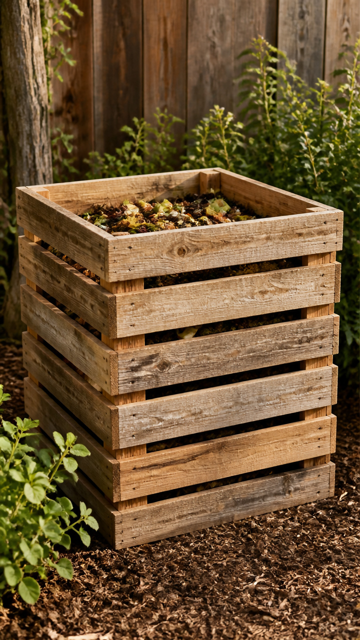 Aerated Slat Compost Holding Bin