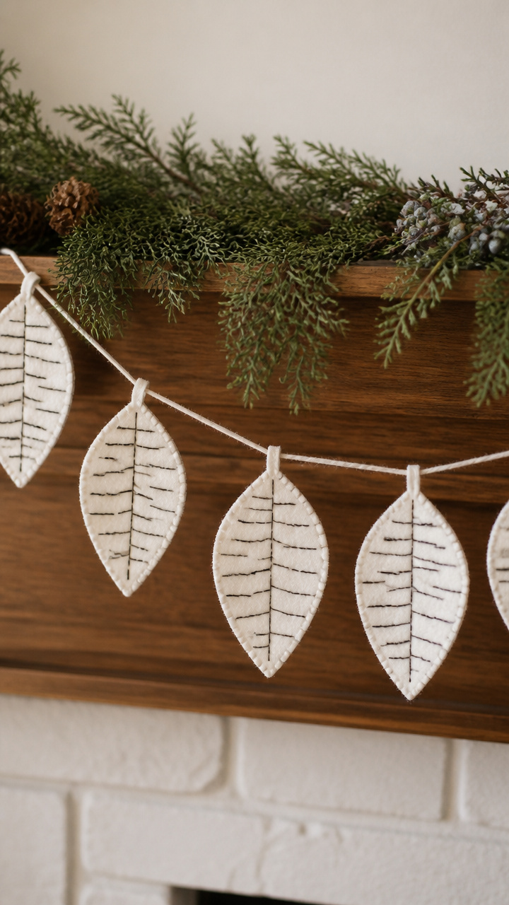 AppliquΓ©d Birch Trunk Garland