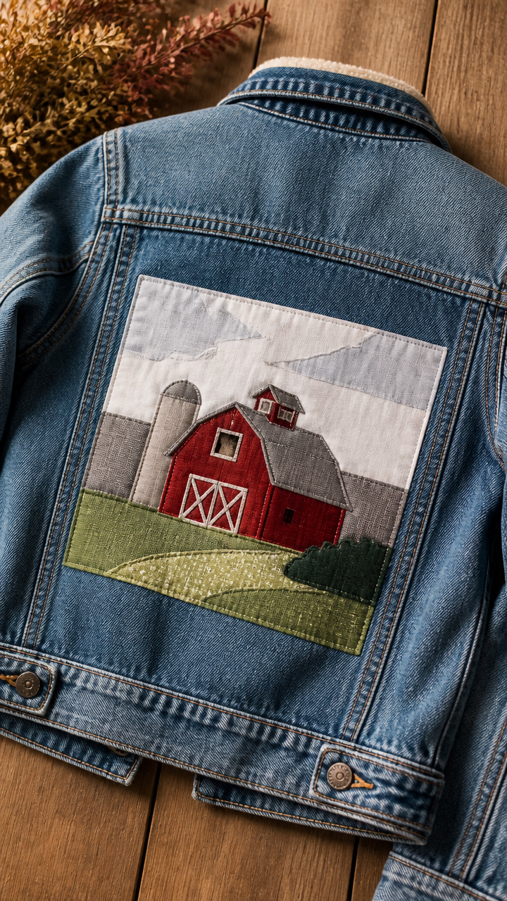 AppliquΓ©d Denim Jacket Patch