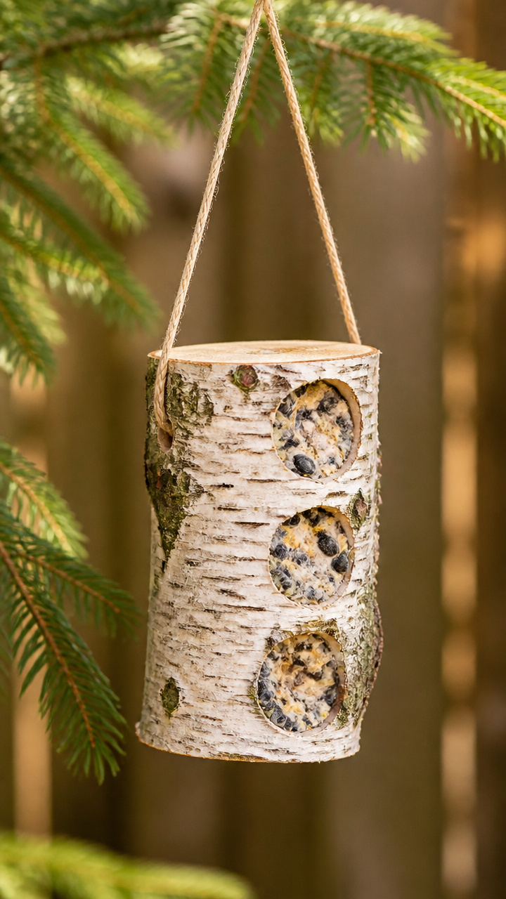 Birch Branch Suet Feeder