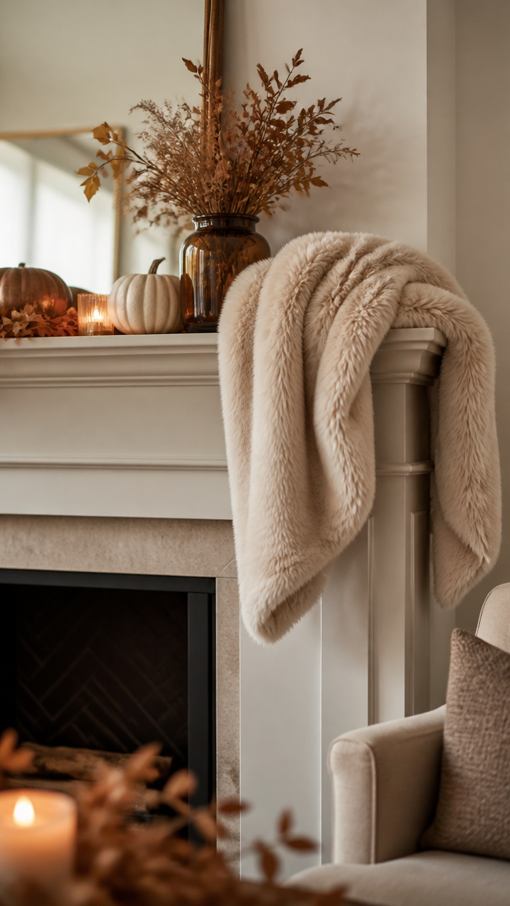 Bring in a Faux Fur Throw Over One End