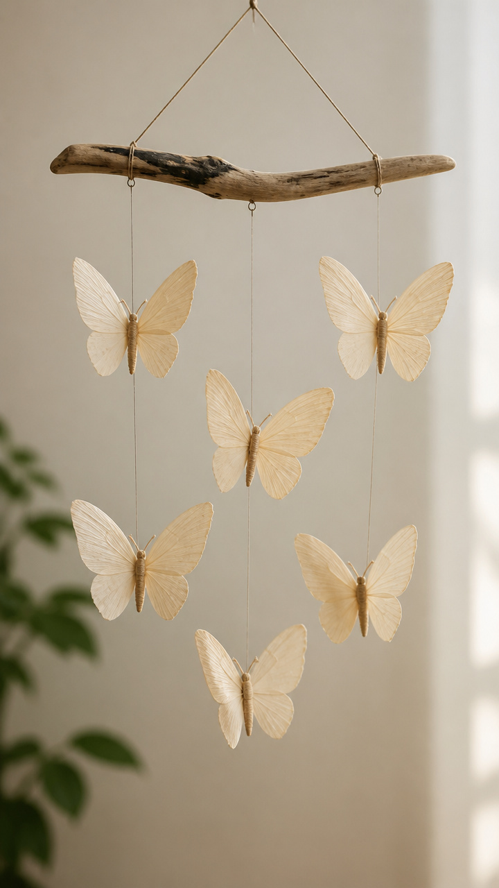 Butterfly Husk Mobile