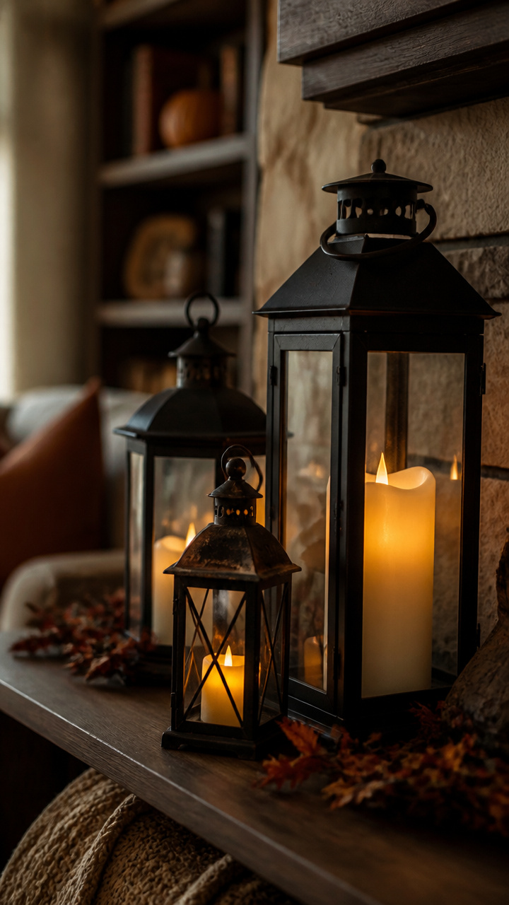 Candlelit Lanterns with Faux Flicker Lights