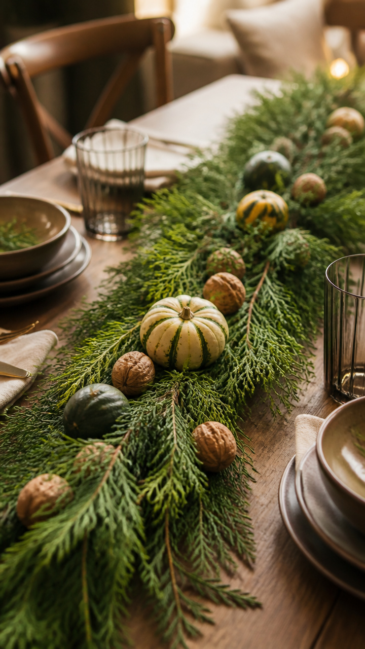 Cedar Sprig Runner Down the Table