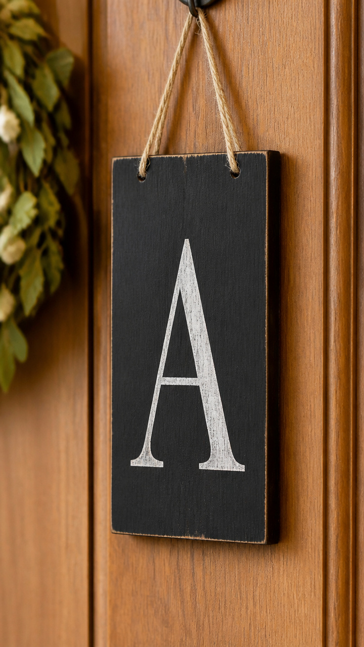 Chalkboard Initial Plaque