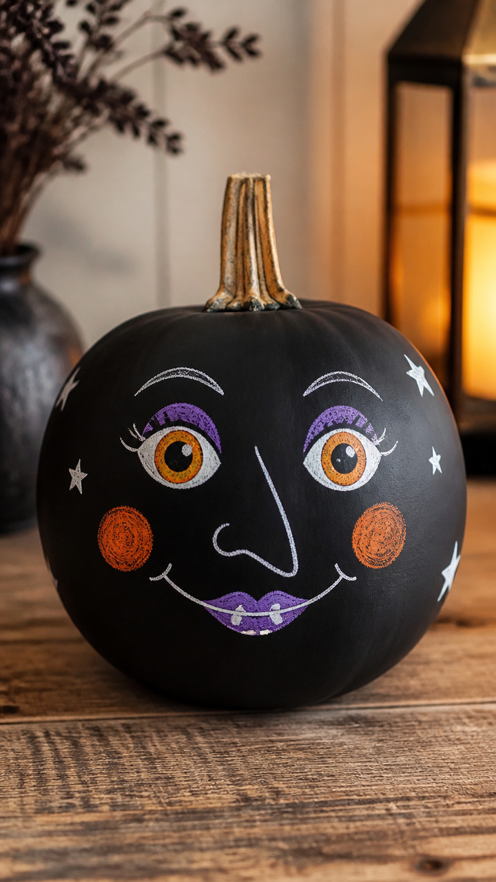 Chalkboard Paint Night Witch