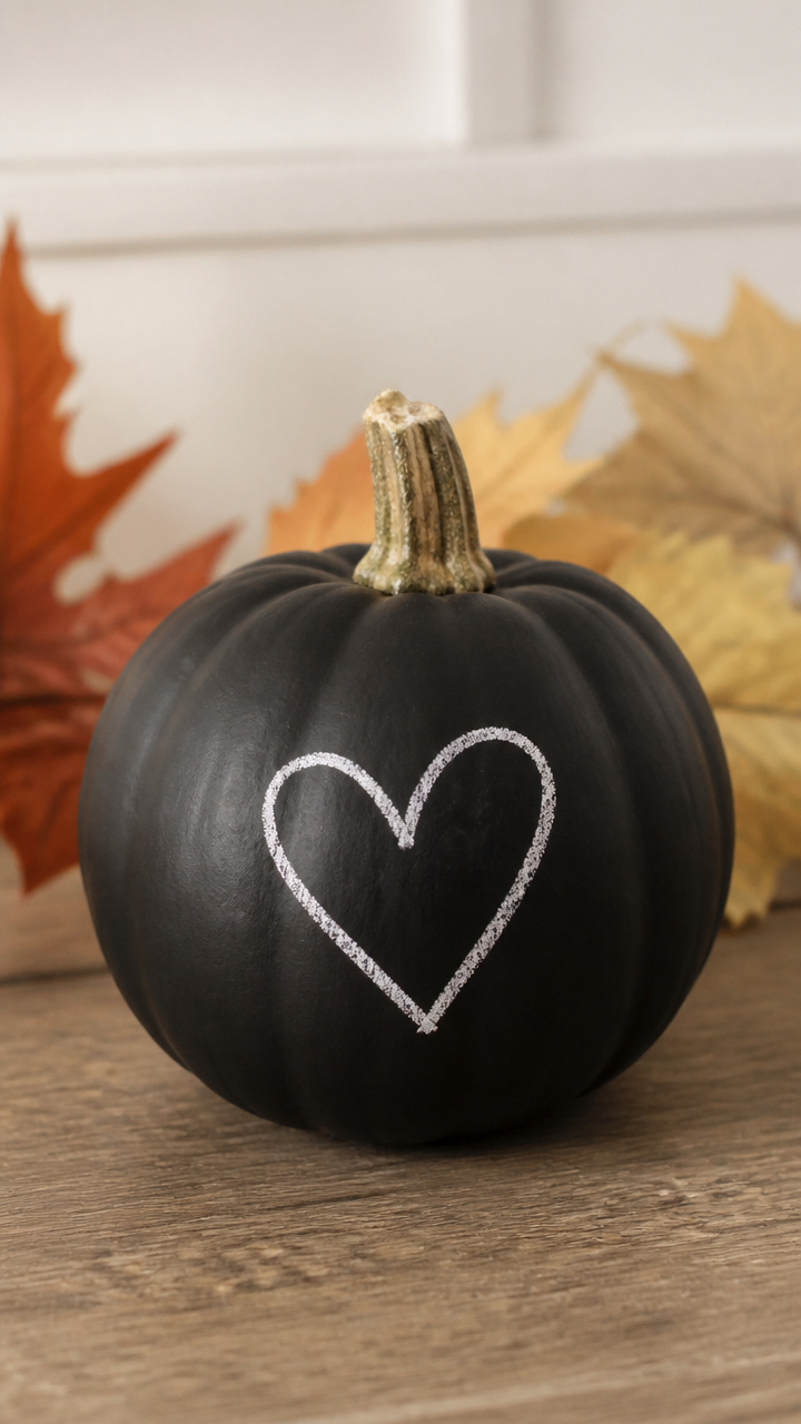 Chalkboard Paint Pumpkin Sign