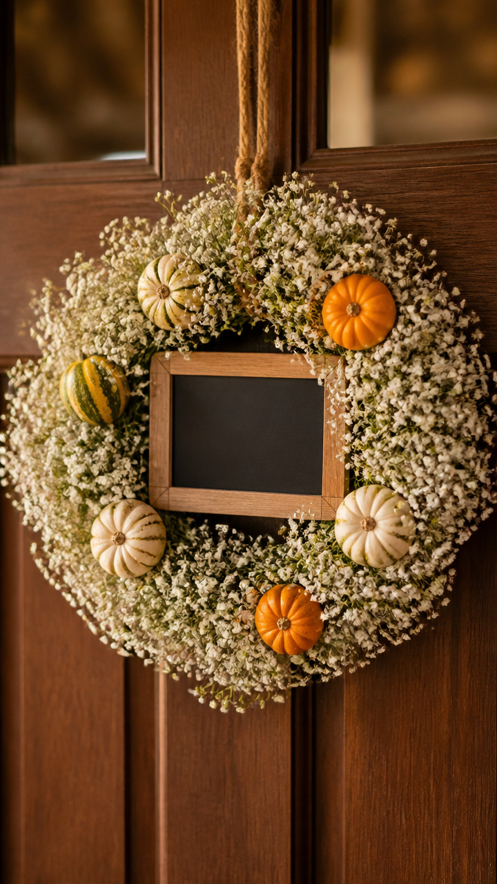 Chalkboard Sign Mini Wreath
