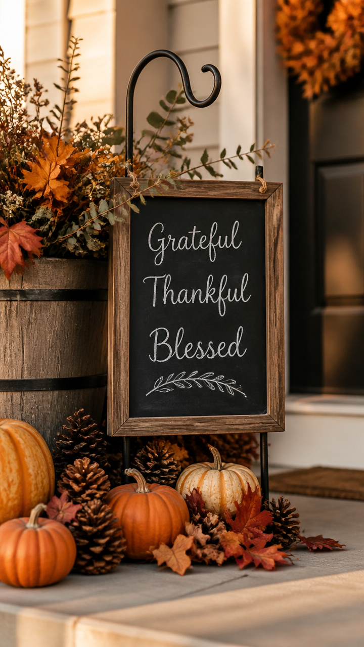Chalkboard Sign with a Gratitude Message