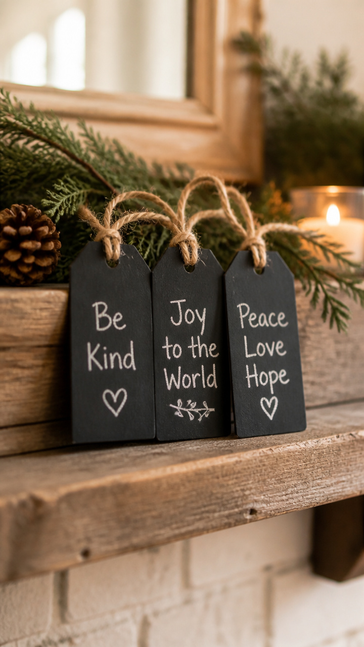 Chalkboard Tags with Handwritten Wishes