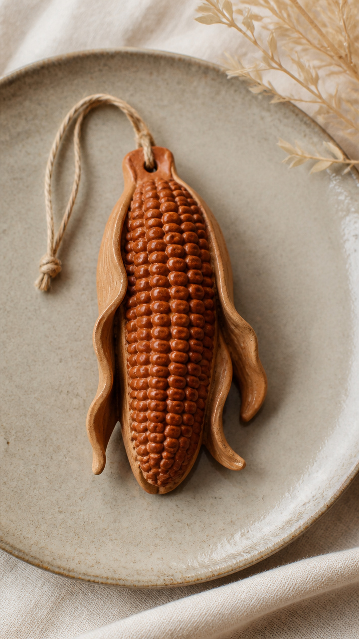 Clay Corn Cob Ornaments