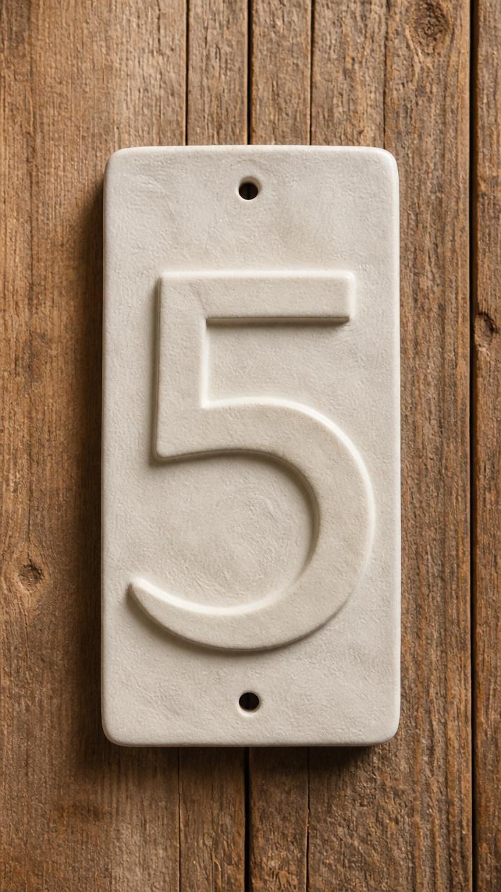 Clay Imprint House Number