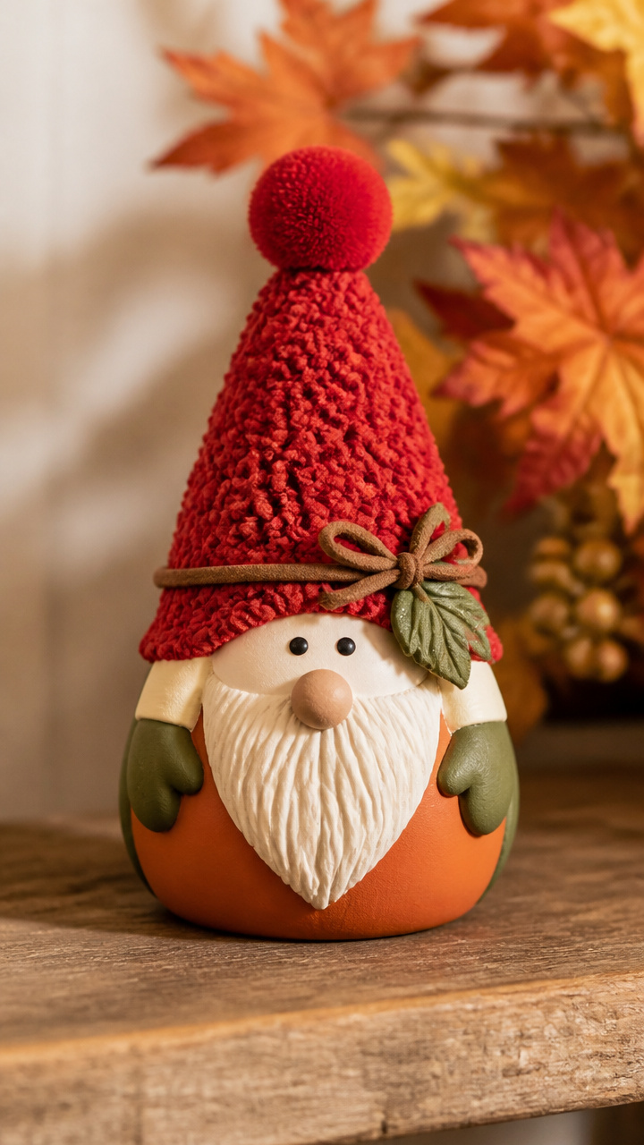 Clay Pot Pumpkin Gnome