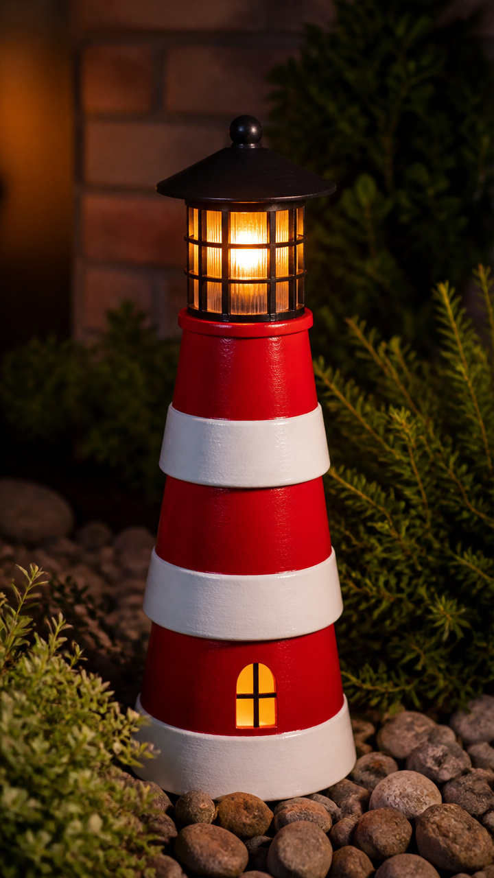 Clay Pot Solar Lighthouse