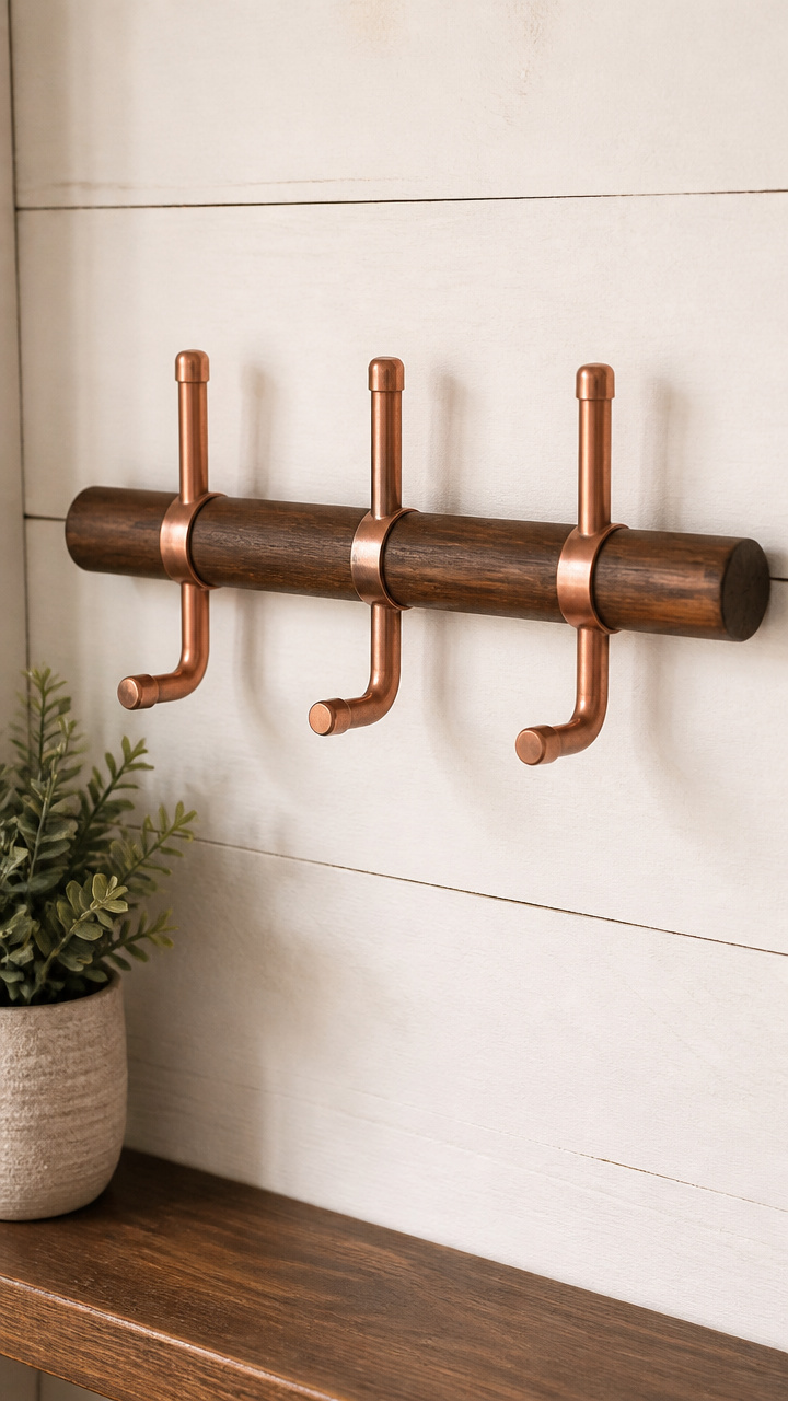 Copper Pipe Towel Hook
