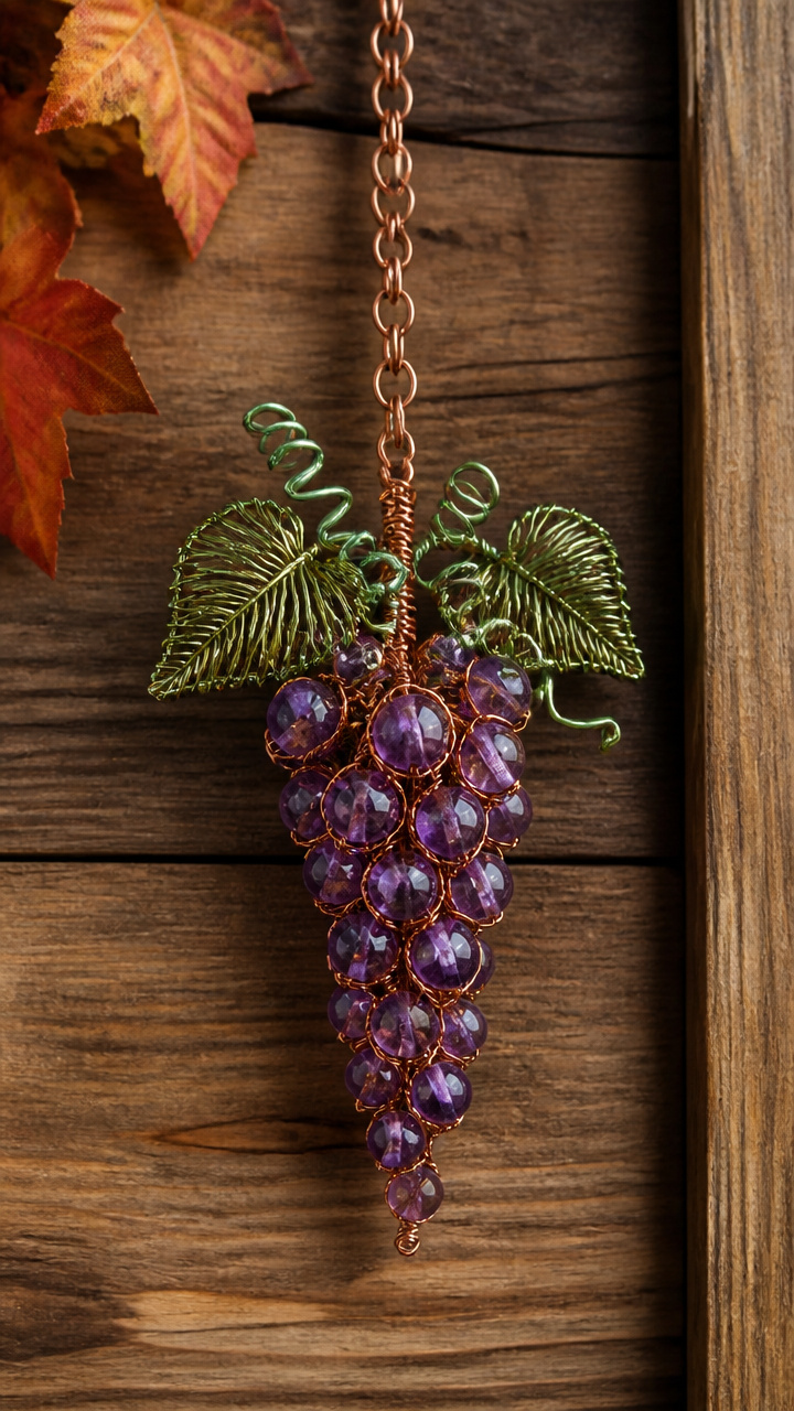 Copper Wire Grape Cluster