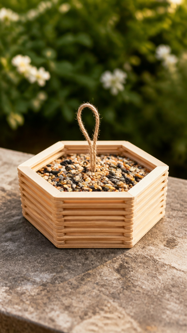 Craft Stick Hexagon Hopper