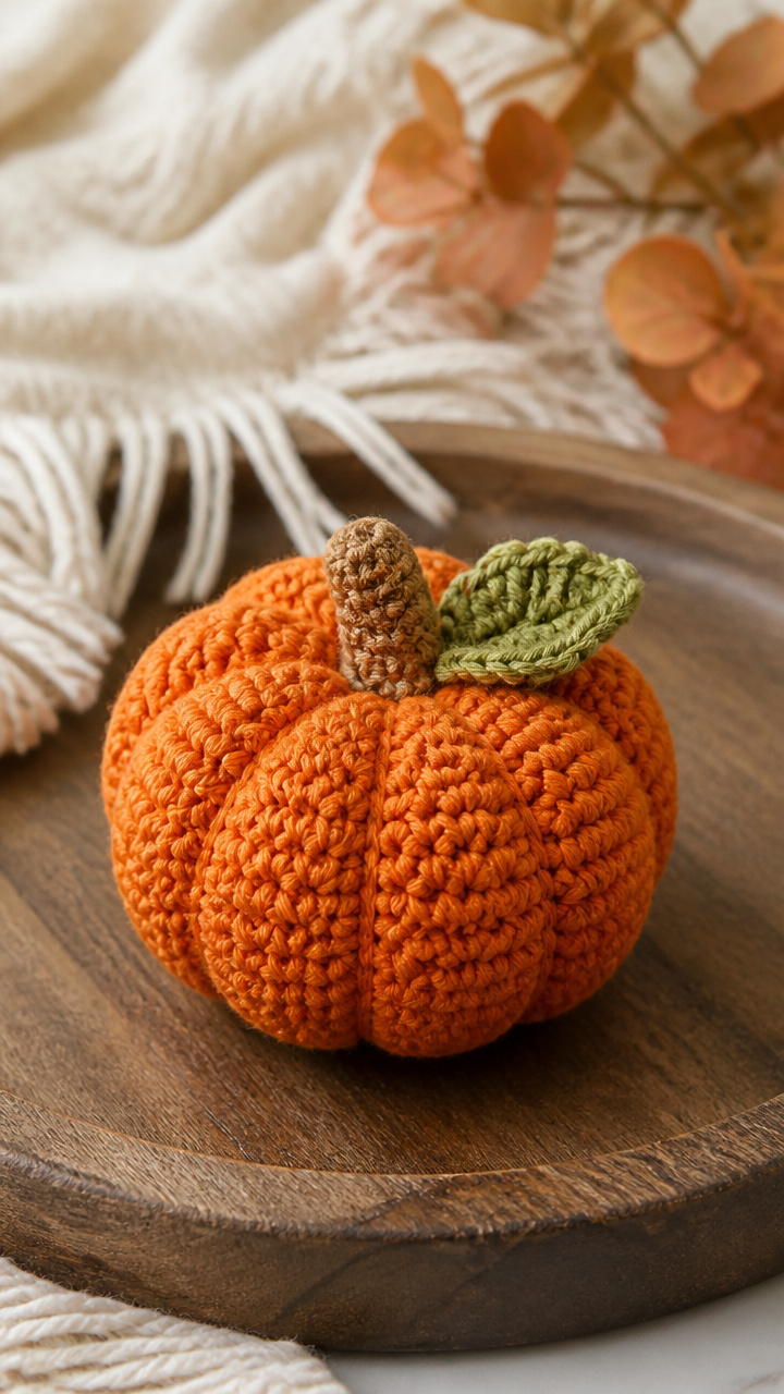 Crocheted Yarn Pumpkins