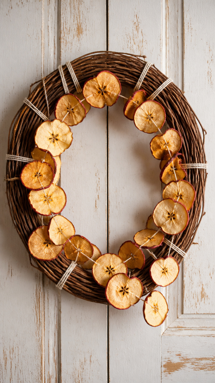 Dried Apple Slice Garland Wreath