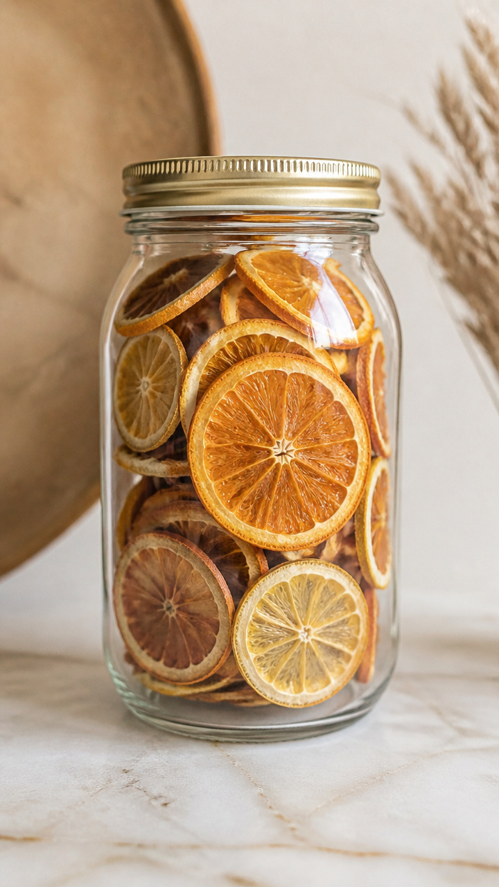 Dried Citrus Garland Jar