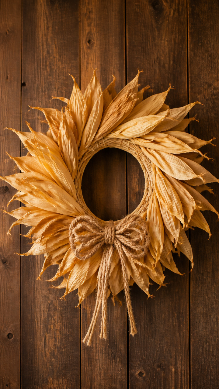 Dried Corn Husk Wreath