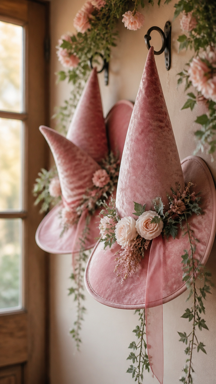Dusty Rose Witch Hats