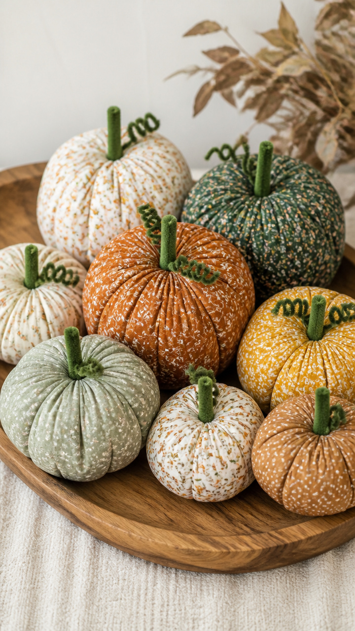 Fabric Scrap Pumpkins