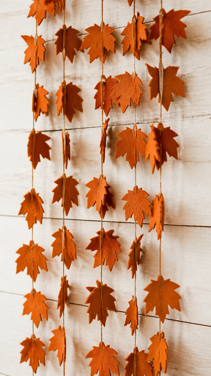 Faux Suede Leaf Garlands