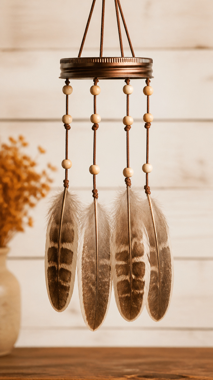 Feather and Bead Wind Chime