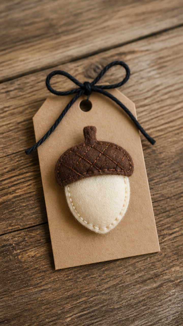 Felt Acorn Gift Tags