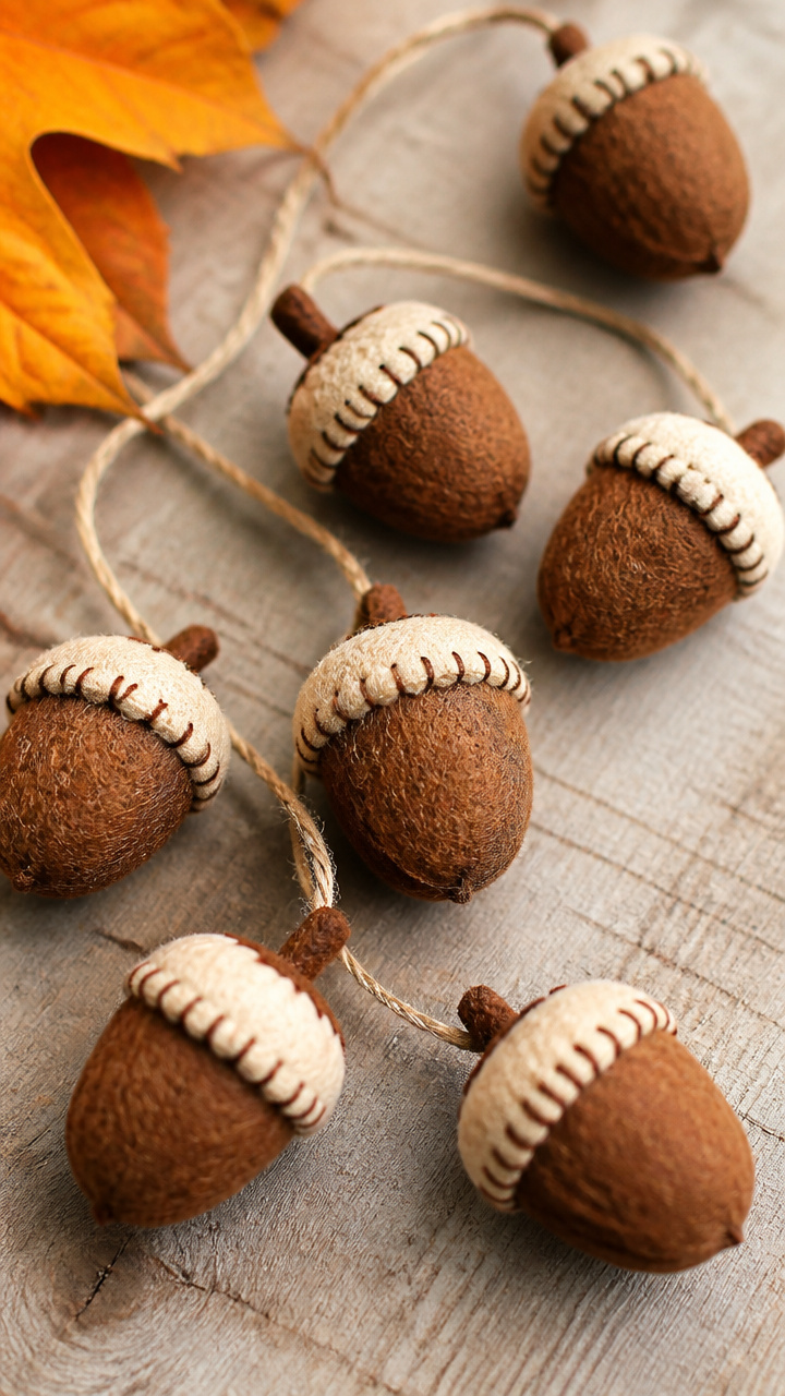 Felt Acorn Ornaments