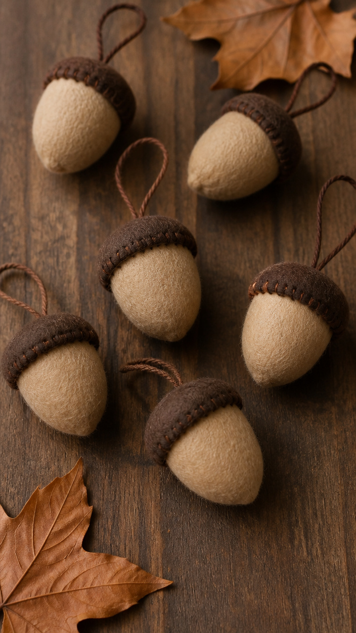 Felt Acorn Ornaments