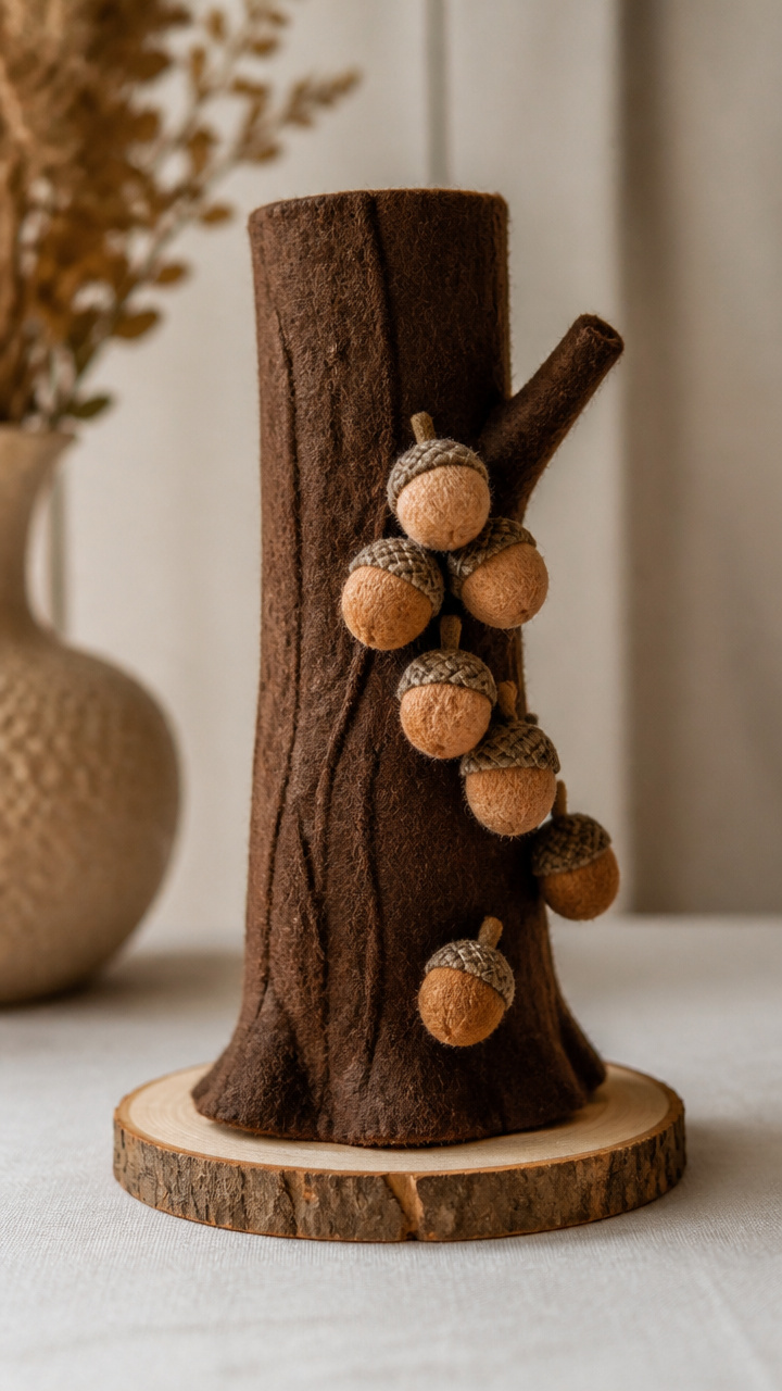 Felt Acorn Tree Decor